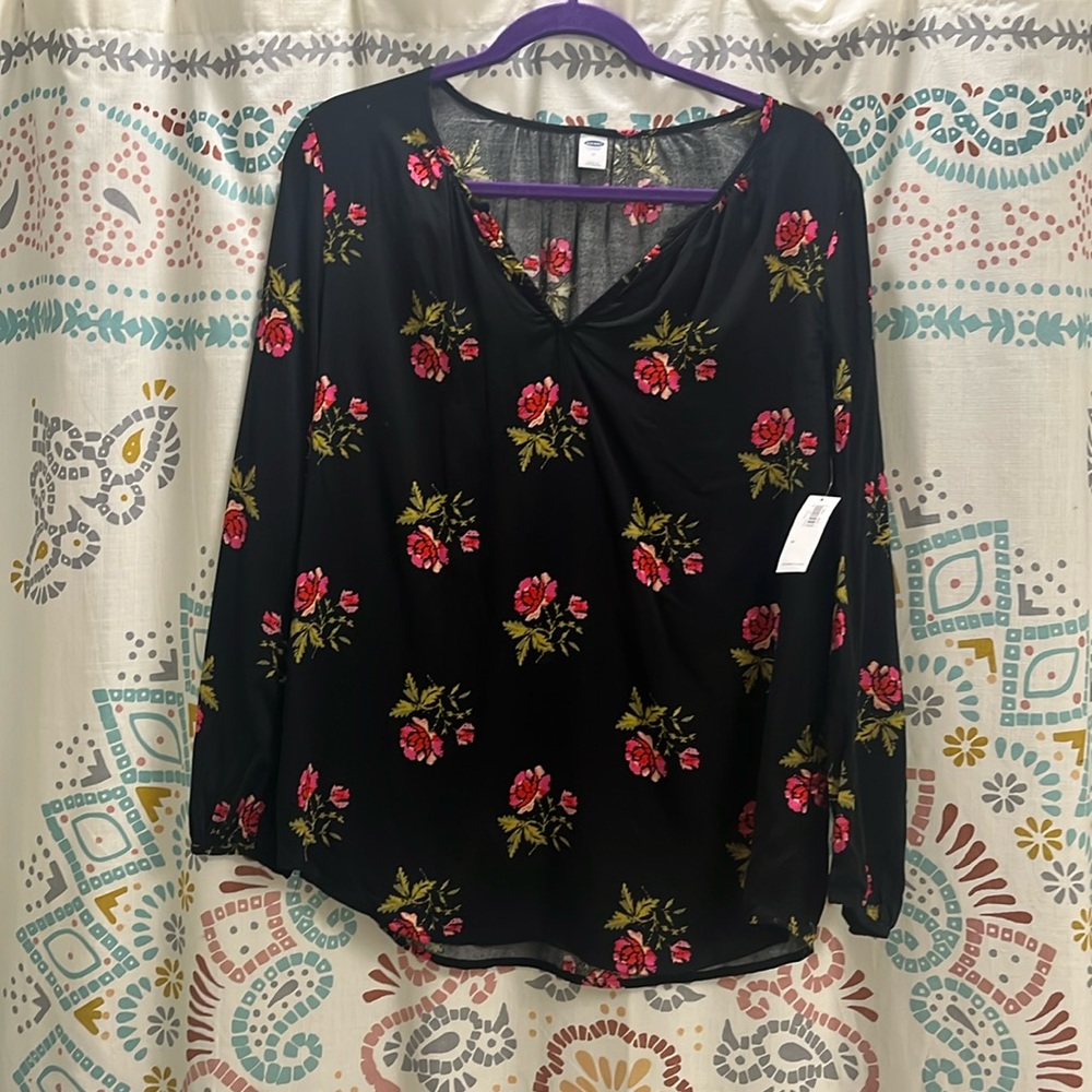 Old navy 3/4 sleeve floral blouse